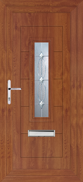 Golden Oak Montrose Mezanno Upvc Front Door