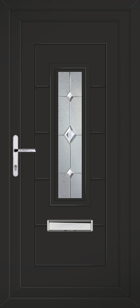 Black Montrose Nusco Upvc Front Door