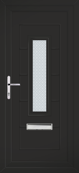 Black Montrose Pesaro Upvc Front Door