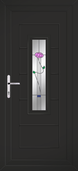 Black Montrose Ronay Upvc Back Door