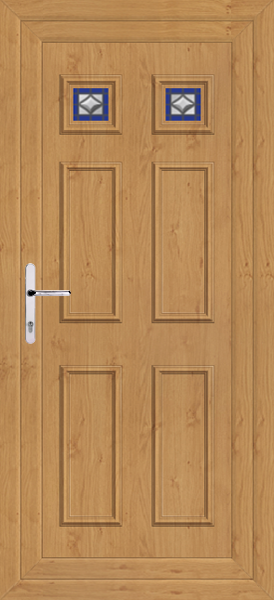Irish Oak Rannoch Two Lyra Upvc Back Door