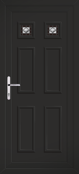 Black Rannoch Two Onyx Upvc Back Door
