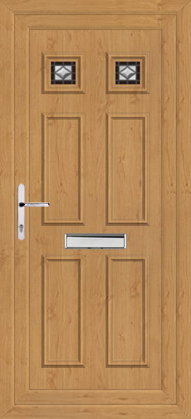 Irish Oak Rannoch Two Onyx Upvc front door