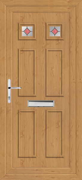 Irish Oak Rannoch Two Rossa upvc front door