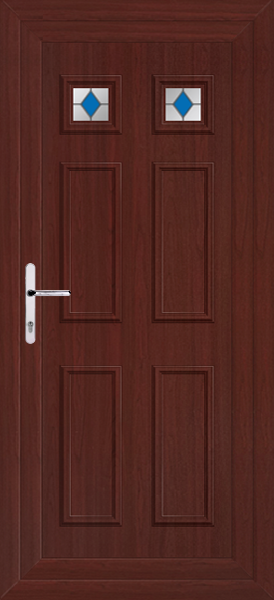 Rosewood Rannoch Two Blue Diamond Upvc Back Door