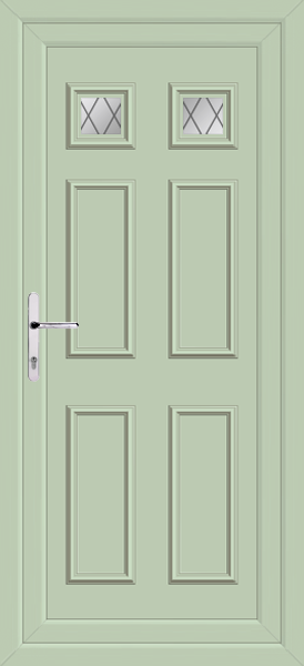 Chartwell Green Rannoch Two Diamond Lead Upvc Back Door