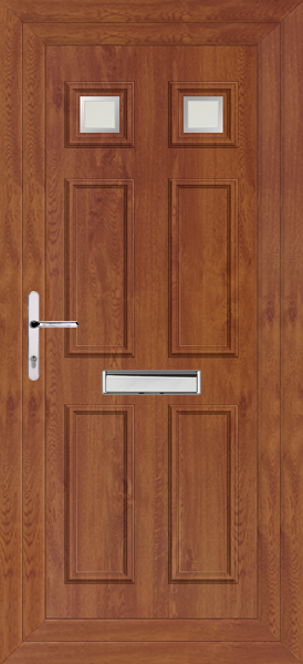 Golden Oak Rannoch Two Naples Upvc Front Door