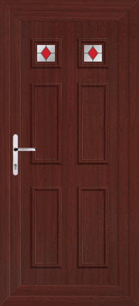 Rosewood Rannoch Two Red Diamond Upvc Back Door