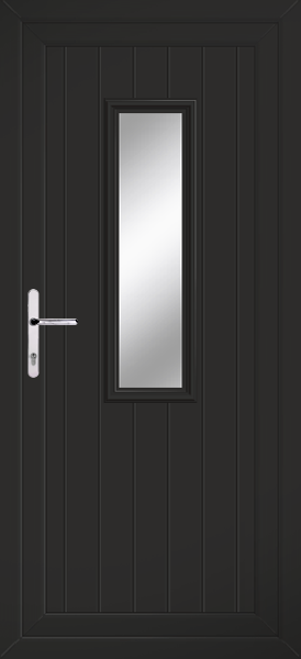 Black Scaven Clear/Pattern Upvc Back Door