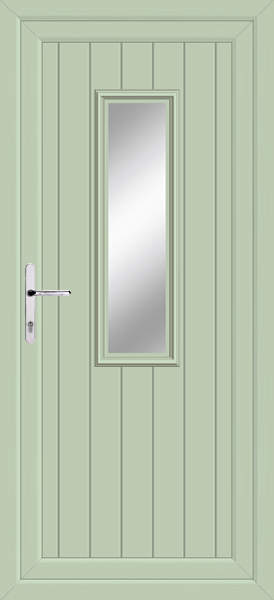 Chartwell Green Scaven Clear/Pattern Upvc Back Door