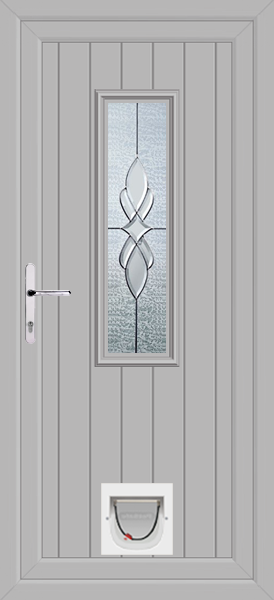 Agate Grey Scaven Massimo Upvc Door with Catflap