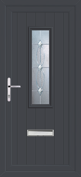 Anthracite Grey Scaven Mezanno Upvc Front Door