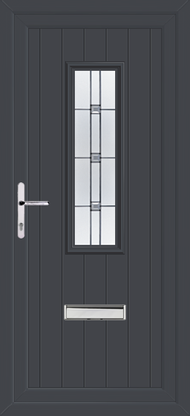 Anthracite Grey Scaven Milan Upvc Front Door