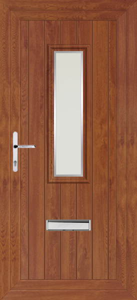 Golden Oak Scaven Naples Upvc Front Door