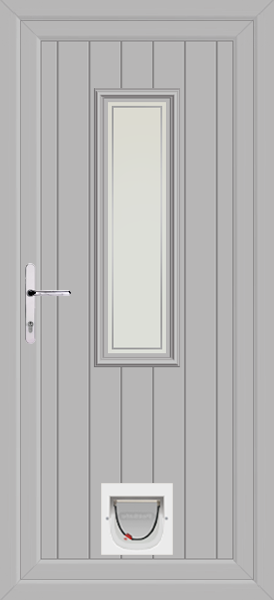 Agate Grey Scaven Pavia Upvc Door with Catflap