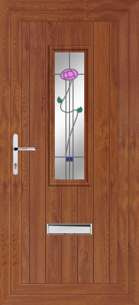 Golden Oak Scaven Ronay Upvc Front Door