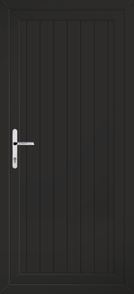 Black Stable Style PVC-U Back Door