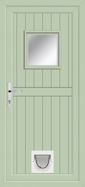Chartwell Green Torridon Clear/Pattern Upvc Door with Catflap