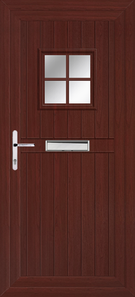 Rosewood Torridon Georgian Bar Upvc front door