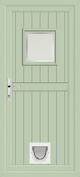 Chartwell Green Torridon Naples Upvc Door with Catflap