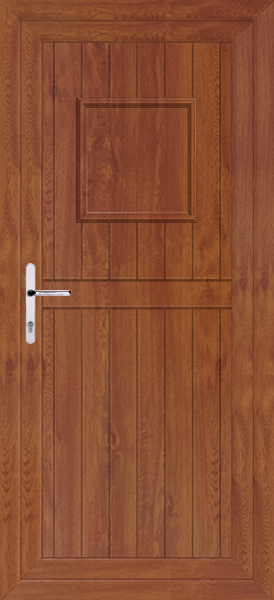 Golden Oak Torridon Solid Upvc Back Door