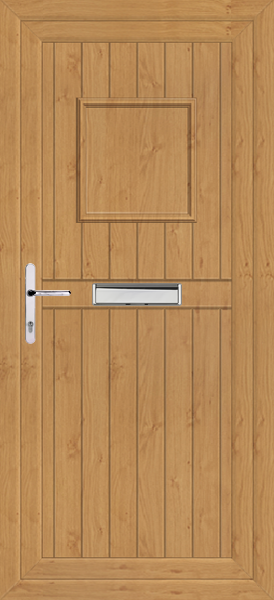 Irish Oak Torridon Solid Upvc Front Door