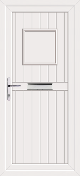 White Torridon Solid Upvc Front Door
