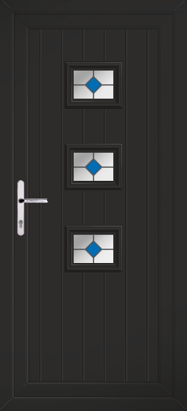 Black Tummel Blue Diamond Upvc Back Door