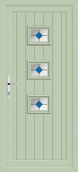 Chartwell Green Tummel Blue Diamond Upvc Back Door