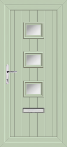 Chartwell Green Tummel Clear/Pattern Upvc front door