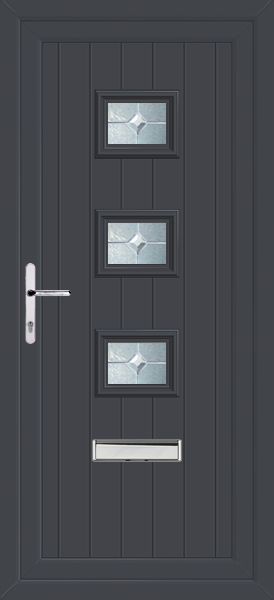 Anthracite Grey Tummel Mezanno Upvc Front Door