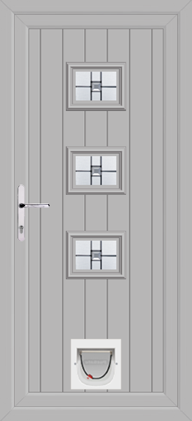 Agate Grey Tummel Milan Upvc Door with Catflap