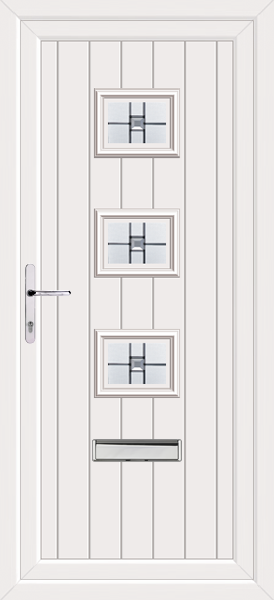 White Tummel Milan Upvc Front Door