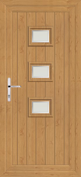 Irish Oak Tummel Naples Upvc Back Door