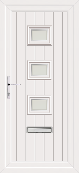 White Tummel Naples Upvc Front Door