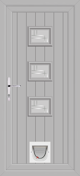 Agate Grey Tummel Roma Upvc Door with Catflap