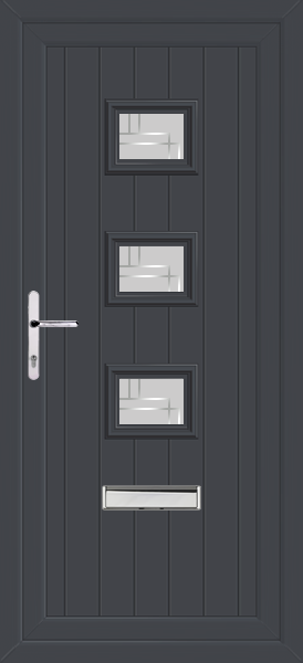 Anthracite Grey Tummel Roma Upvc Front Door