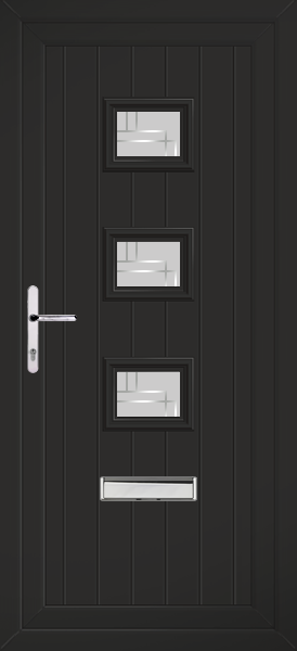 Black Tummel Roma Upvc Front Door