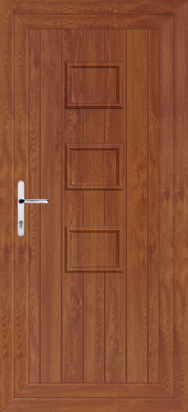 Golden Oak Tummel Solid Upvc Back Door