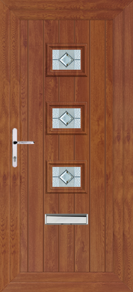 Golden Oak Tummel Venice Upvc Front Door