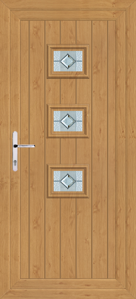 Irish Oak Tummel Venice Upvc Back Door