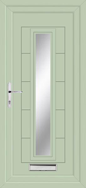 Chartwell Green Virtu Clear/Pattern Upvc Front Door