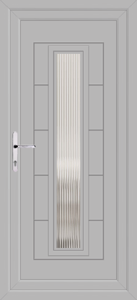 Agate Grey Virtu Reeded Upvc Back Door