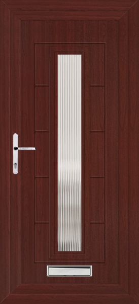 Rosewood Virtu Reeded Upvc Front Door