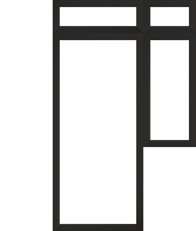 Toplight & Right Flag Window