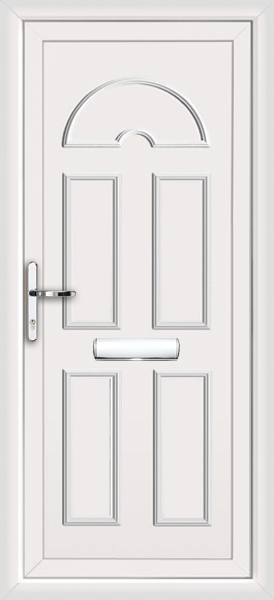 Upvc solid front door with arch