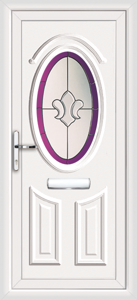 Oval patterned glass exterior doors