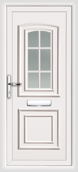 Pvc Georgian door in white