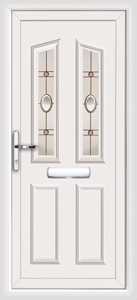 Upvc door with Pilkington contora glazing